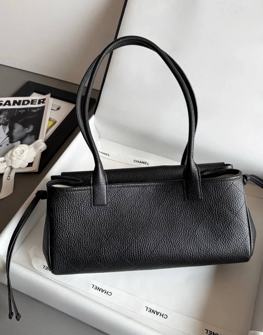 Noir Top Handle Bag