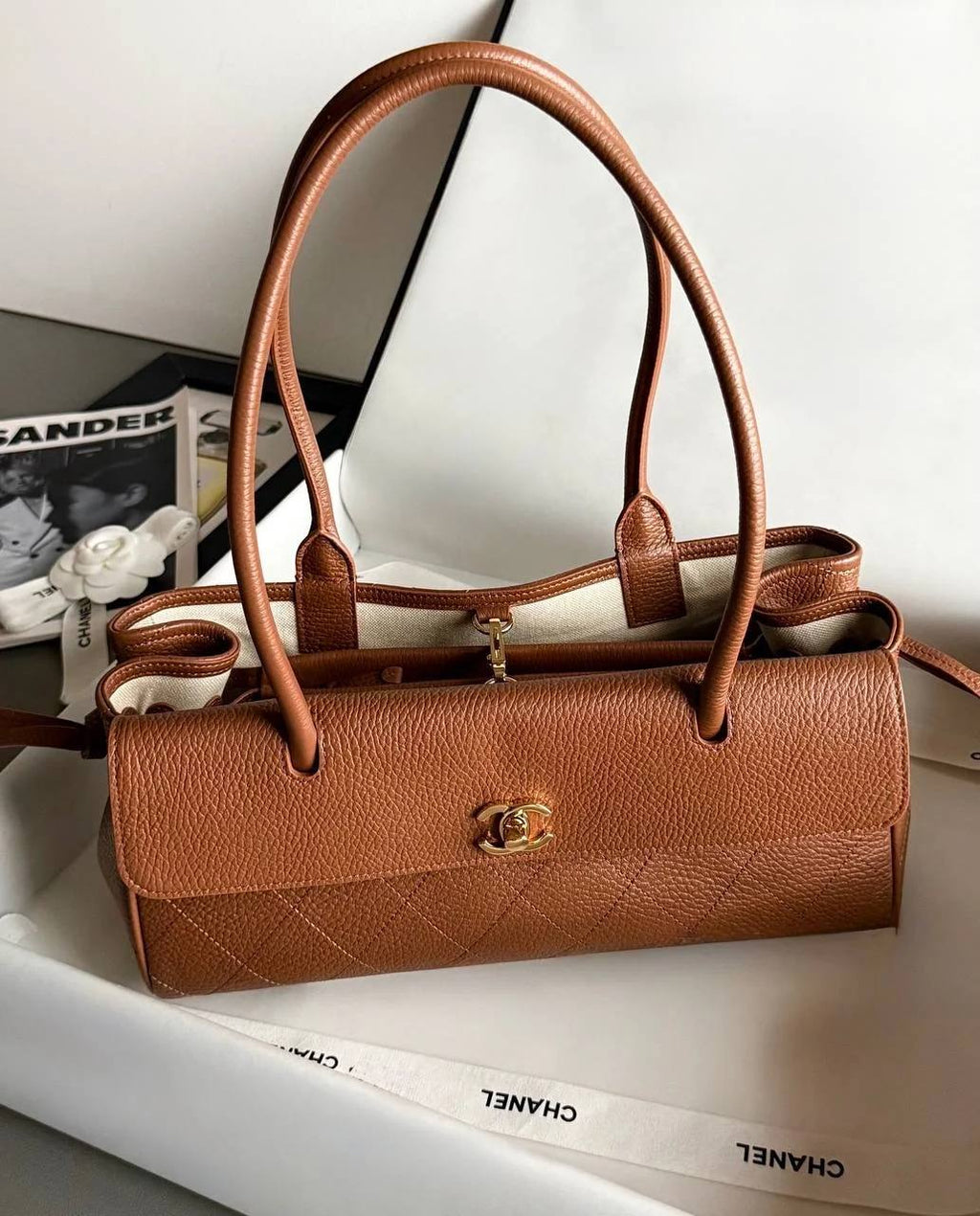 Noir Top Handle Bag