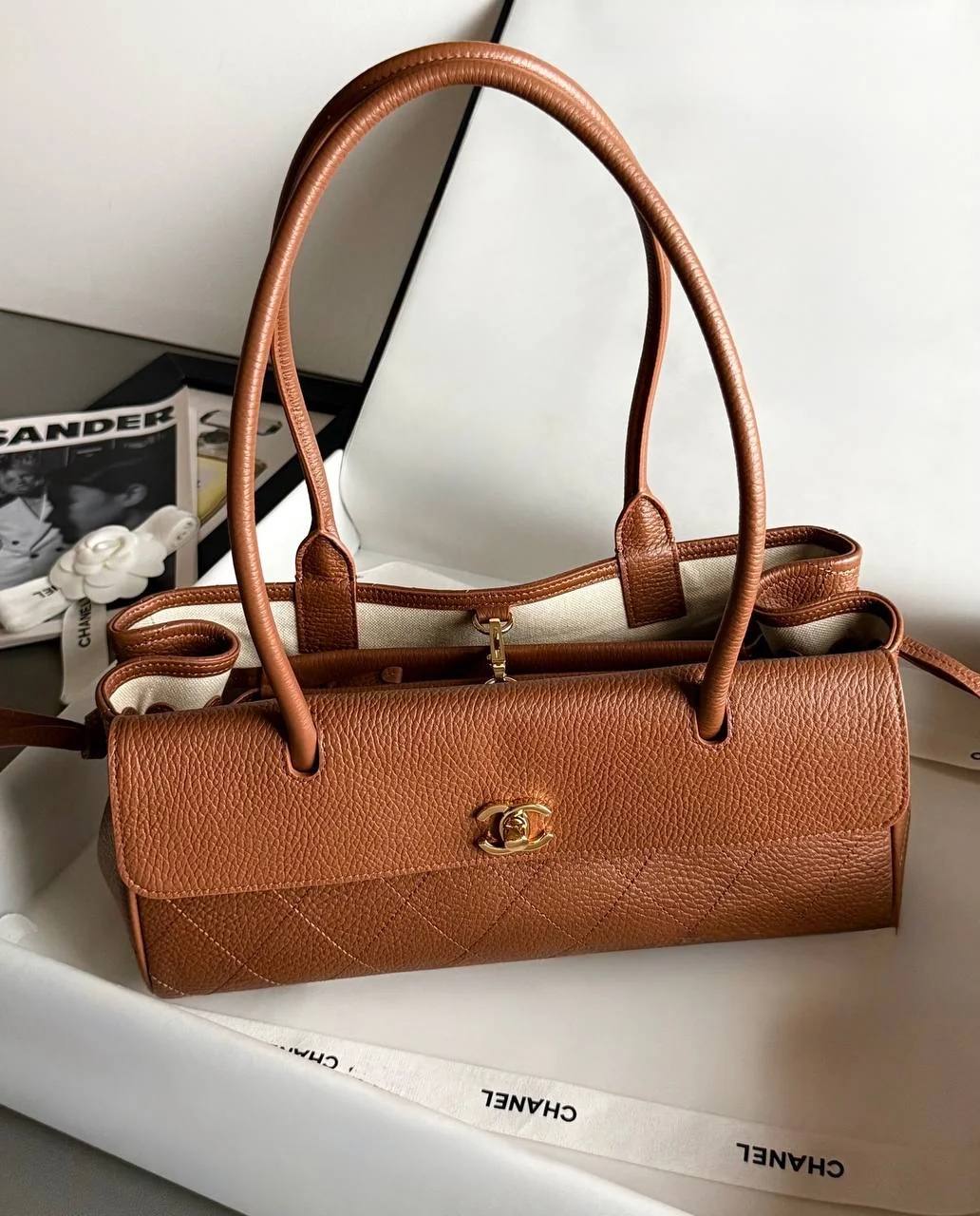 Noir Top Handle Bag