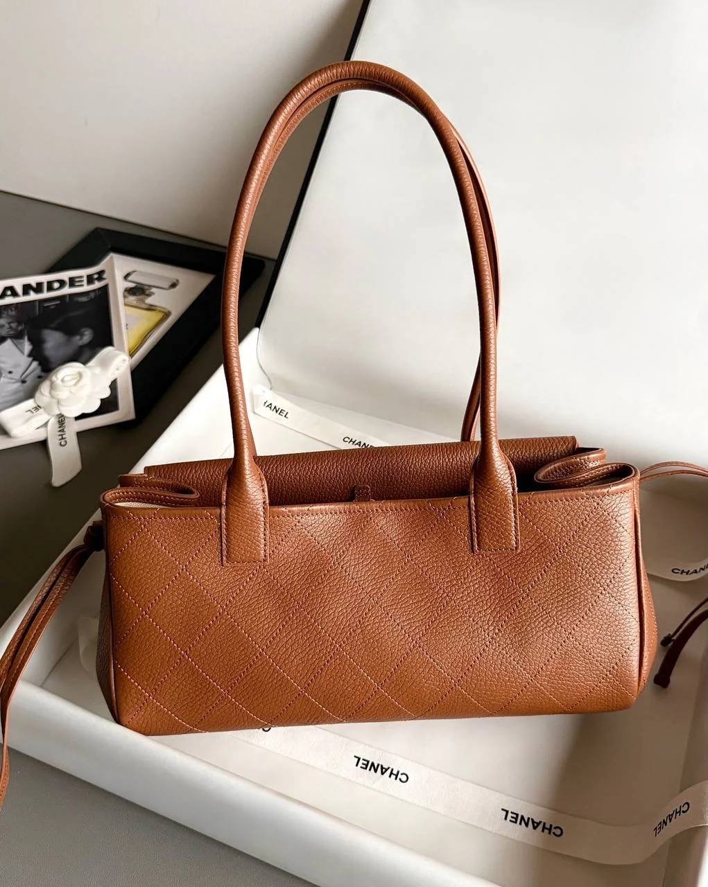 Noir Top Handle Bag