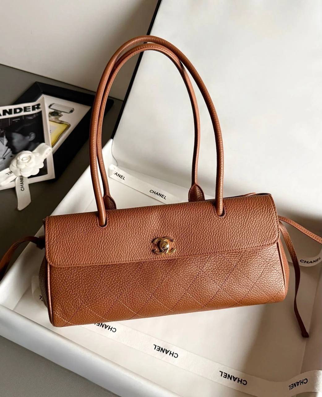 Noir Top Handle Bag