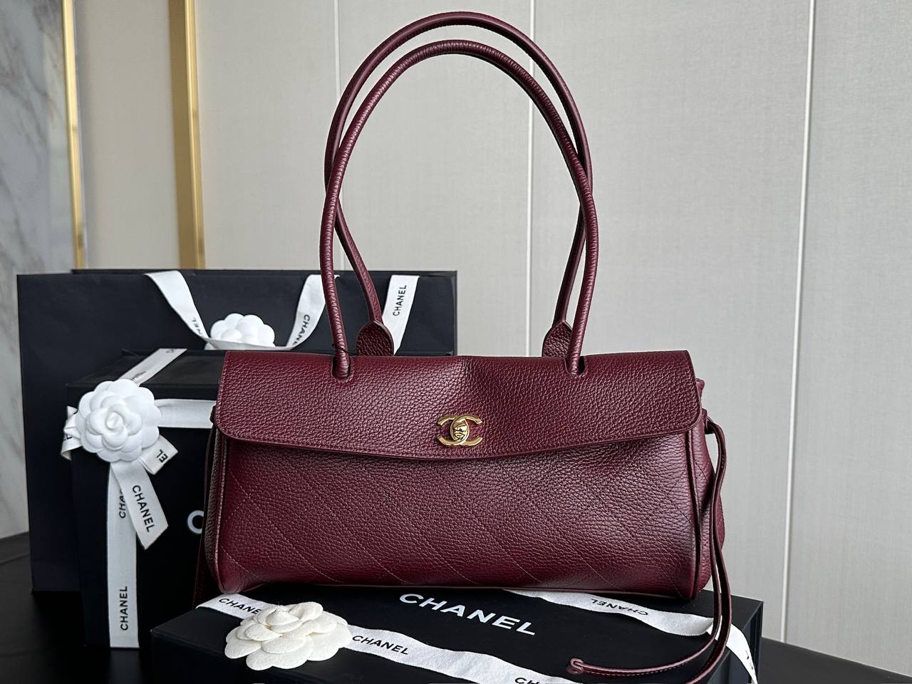 Noir Top Handle Bag