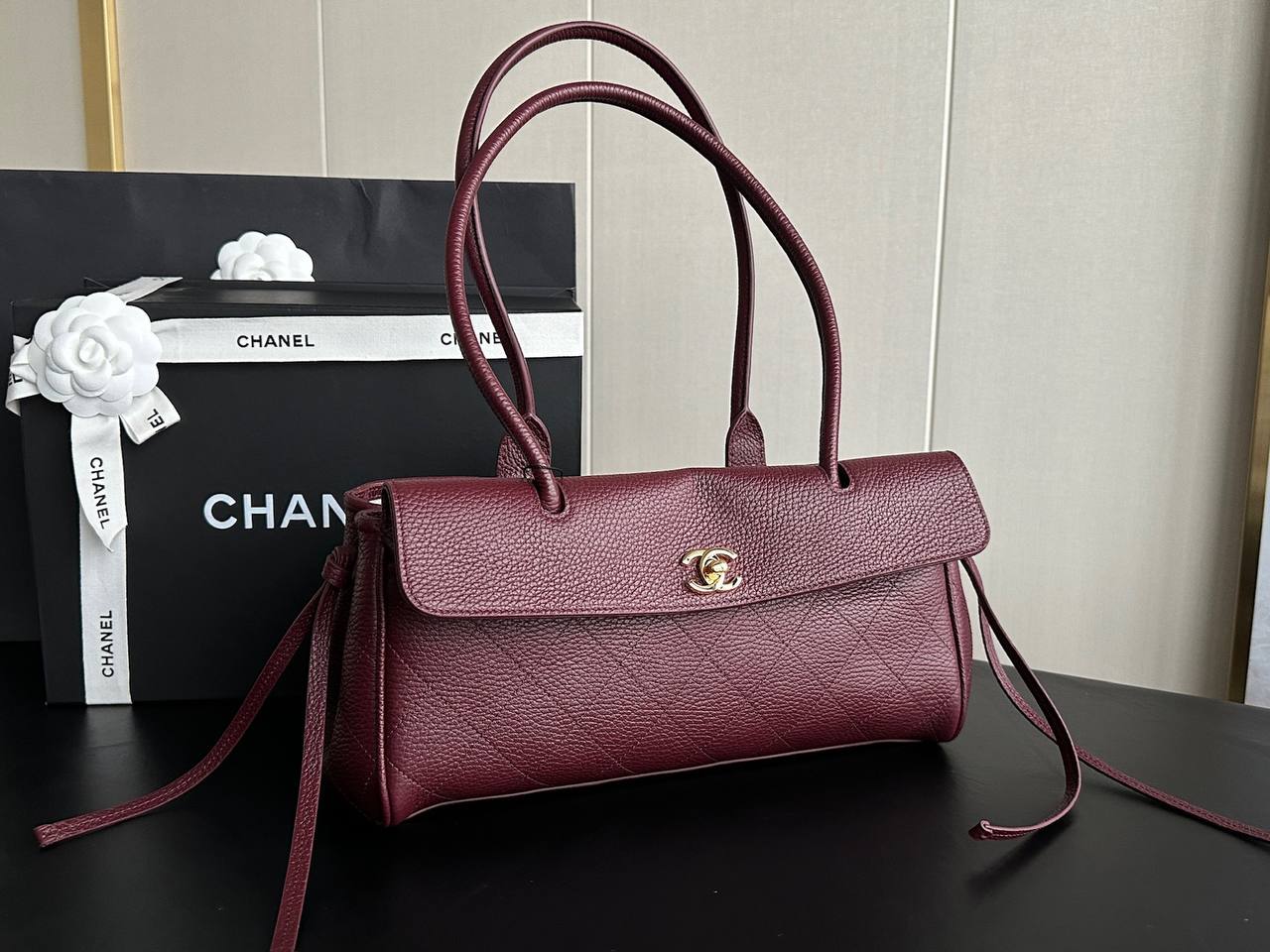 Noir Top Handle Bag