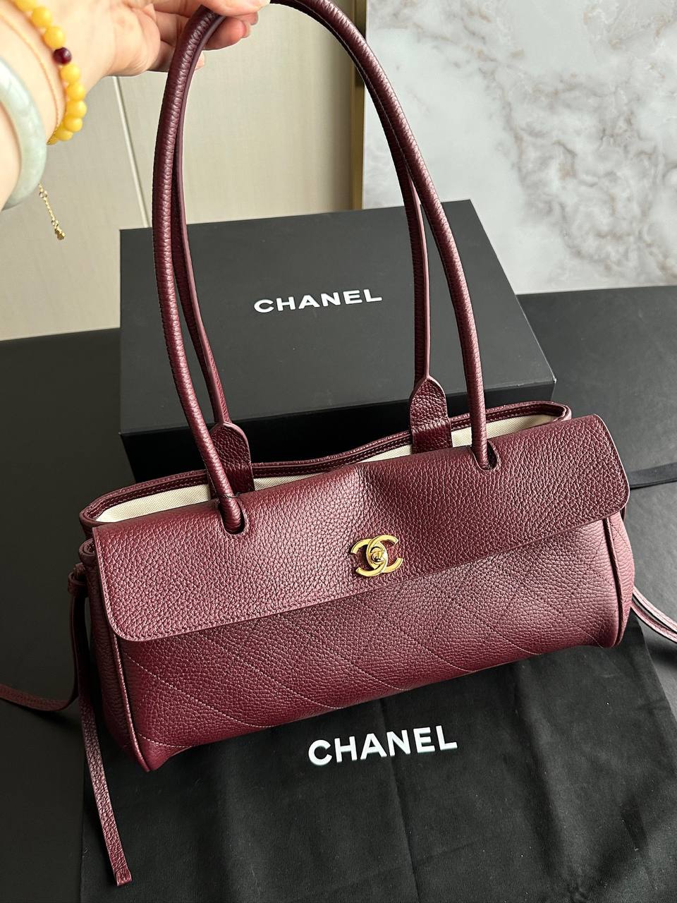 Noir Top Handle Bag